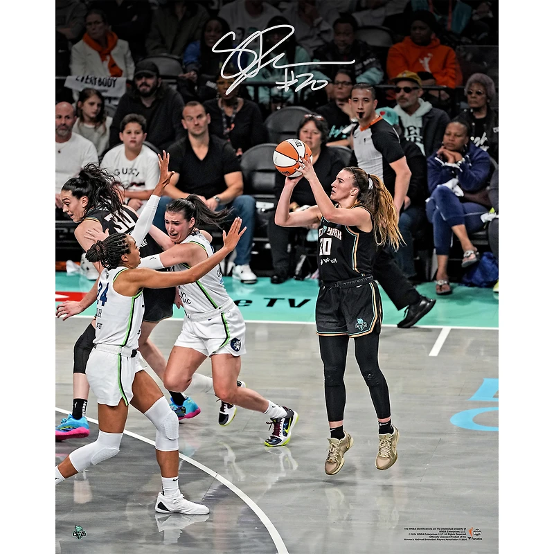 Sabrina Ionescu New York Liberty 2024 WNBA Finals Champions Autographed 16" x 20" Action Photograph