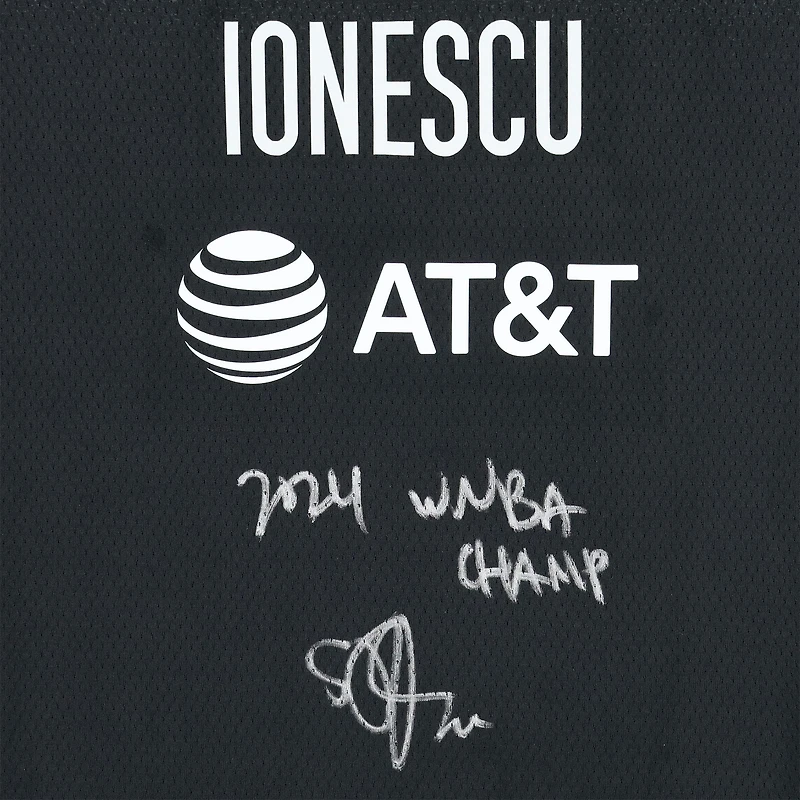 Sabrina Ionescu New York Liberty Autographed 2024 WNBA Finals Champions Black Nike Explorer Edition Jersey with "2024 WNBA Champ" Inscription