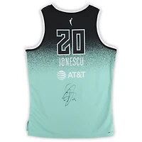 Maillot Swingman Nike Rebel Edition vert menthe dédicacé par Sabrina Ionescu des New York Liberty