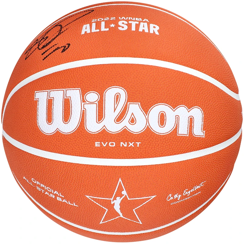 Ballon de basket Wilson ASG 22 Full Fire dédicacé par Sabrina Ionescu New York Liberty
