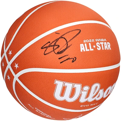 Ballon de basket Wilson ASG 22 Full Fire dédicacé par Sabrina Ionescu New York Liberty