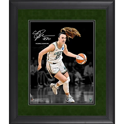Sabrina Ionescu New York Liberty Fac-similé Signature Encadré 11" x 14 " Photographie Spotlight