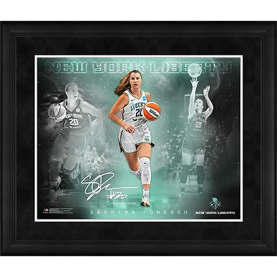 Sabrina Ionescu New York Liberty Facsimile Signature Framed 16" x 20" Stars of the Game Collage