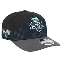 Casquette ajustable unisexe New Era noire New York Liberty 9SEVENTY à imprimé damier