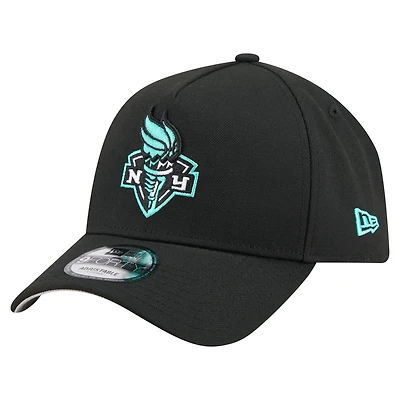 Unisex New Era Black New York Liberty Core Logo A-Frame 9FORTY Adjustable Hat
