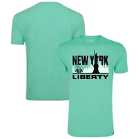 T-shirt unisexe Sportiqe Mint New York Liberty Skyline confortable en mélange de trois