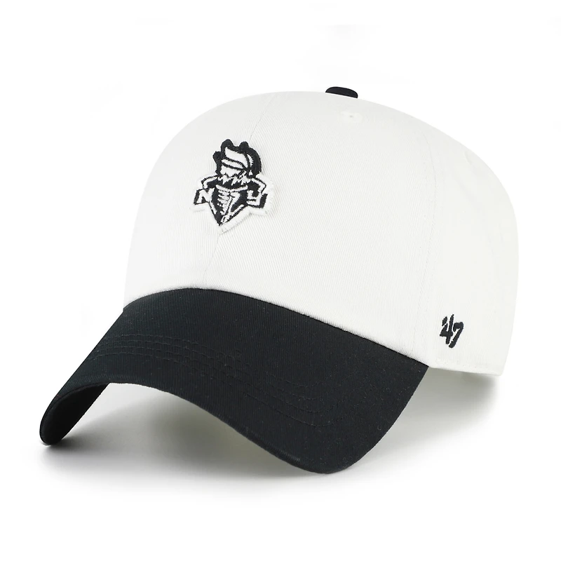 Unisex '47  White/Black New York Liberty Contemporary Two-Tone Clean Up Adjustable Hat