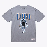 T-shirt unisexe Mitchell & Ness Rebecca Lobo gris chiné New York Liberty Court Origins Player Boyfriend pour femmes