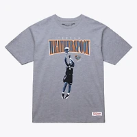 T-shirt unisexe Mitchell & Ness Teresa Weatherspoon gris chiné New York Liberty Court Origins Player Boyfriend pour femmes
