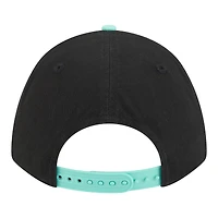 Unisex New Era  Black/Teal New York Liberty Team Loyal Script Two-Tone M-Crown 9FORTY Adjustable Hat