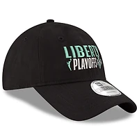 Casquette ajustable unisexe New Era noire New York Liberty 2025 WNBA Playoffs 9TWENTY