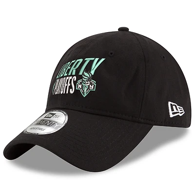 Casquette ajustable unisexe New Era noire New York Liberty 2025 WNBA Playoffs 9TWENTY