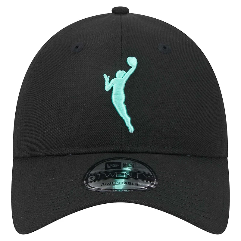 Casquette ajustable unisexe New Era noire New York Liberty 9TWENTY