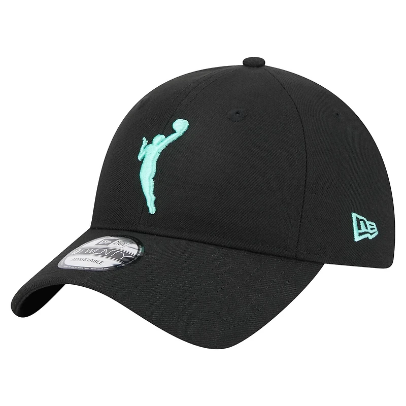 Casquette ajustable unisexe New Era noire New York Liberty 9TWENTY