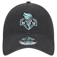 Casquette ajustable unisexe New Era noire avec logo New York Liberty Core 9TWENTY