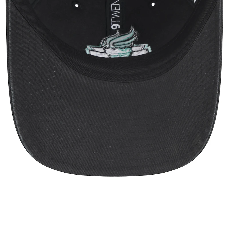 Casquette ajustable unisexe New Era noire avec logo New York Liberty Core 9TWENTY