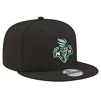 Casquette unisexe New Era noire avec logo Liberty New York 9FIFTY à pression
