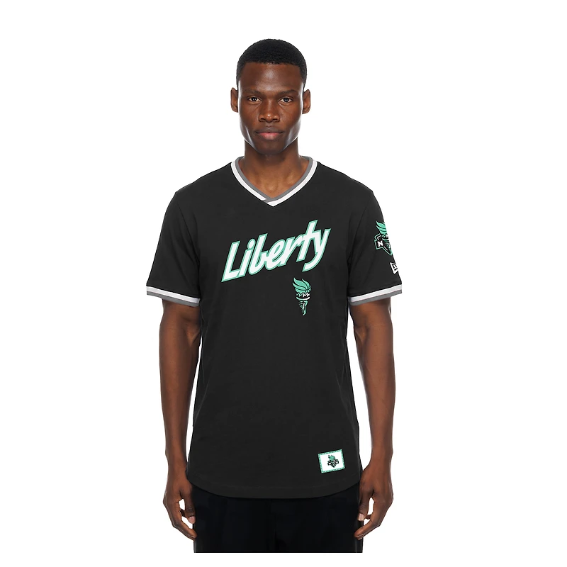 Unisex New Era  Black York Liberty Sport Classics Capsule V-Neck Fashion Jersey