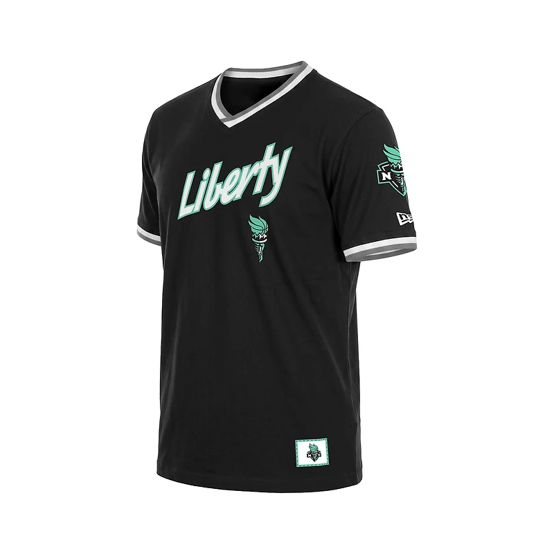 Unisex New Era  Black York Liberty Sport Classics Capsule V-Neck Fashion Jersey
