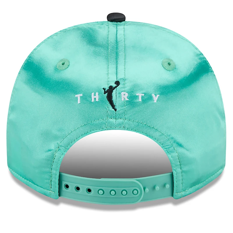 Unisex New Era Turquoise/Black New York Liberty 2026 WNBA Draft Satin A-Frame 9FORTY Adjustable Hat