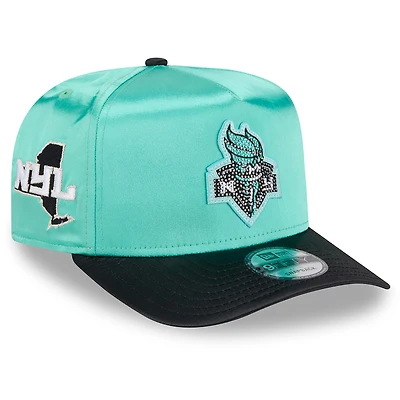 Unisex New Era Turquoise/Black New York Liberty 2026 WNBA Draft Satin A-Frame 9FORTY Adjustable Hat