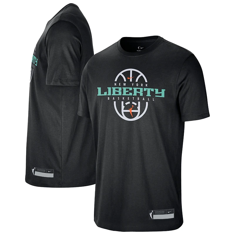 Unisex Nike Black New York Liberty 2026 On-Court Authentic Practice Premium T-Shirt