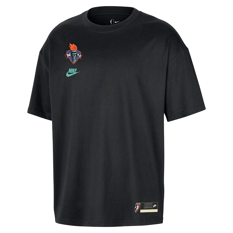 Unisex Nike Black New York Liberty Court Origins Throwback Premium T-Shirt
