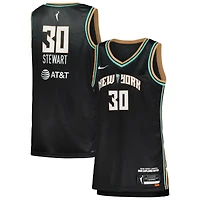 Maillot de victoire unisexe Nike Breanna Stewart noir New York Liberty Explorer Edition