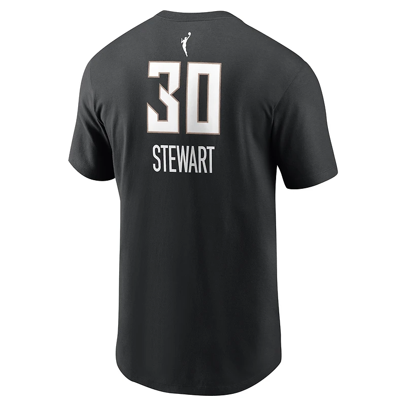 T-shirt unisexe avec nom et numéro Nike Breanna Stewart noir New York Liberty Explorer Edition