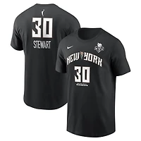 T-shirt unisexe avec nom et numéro Nike Breanna Stewart noir New York Liberty Explorer Edition