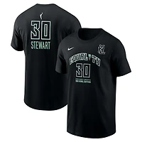 T-shirt unisexe avec nom et numéro Nike Breanna Stewart, édition New York Liberty Rebel, noir