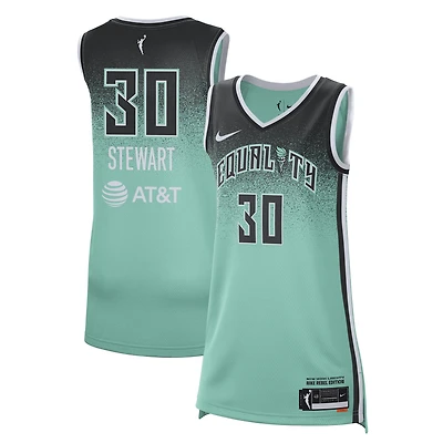 Maillot de joueur unisexe Nike Breanna Stewart Mint New York Liberty Rebel Edition