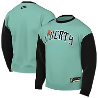 Sweat-shirt unisexe Nike New York Liberty Hardwood Classics Court Origins Throwback couleur menthe