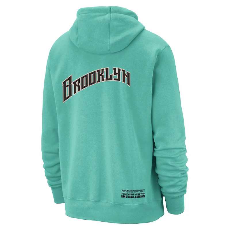 Unisex Nike Mint New York Liberty Standard Issue Rebel Edition Hoodie