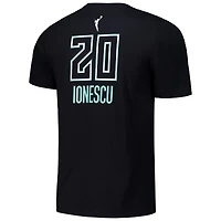 T-shirt unisexe avec nom et numéro Nike Sabrina Ionescu noir New York Liberty Rebel Edition