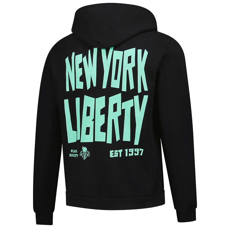 Unisex Playa Society Black New York Liberty 1997 WNBA Premium Hoodie