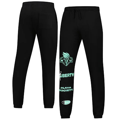 Unisex Playa Society Black New York Liberty Fleece Sweatpants