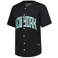 Unisex Playa Society  Black New York Liberty Full-Button Baseball Jersey