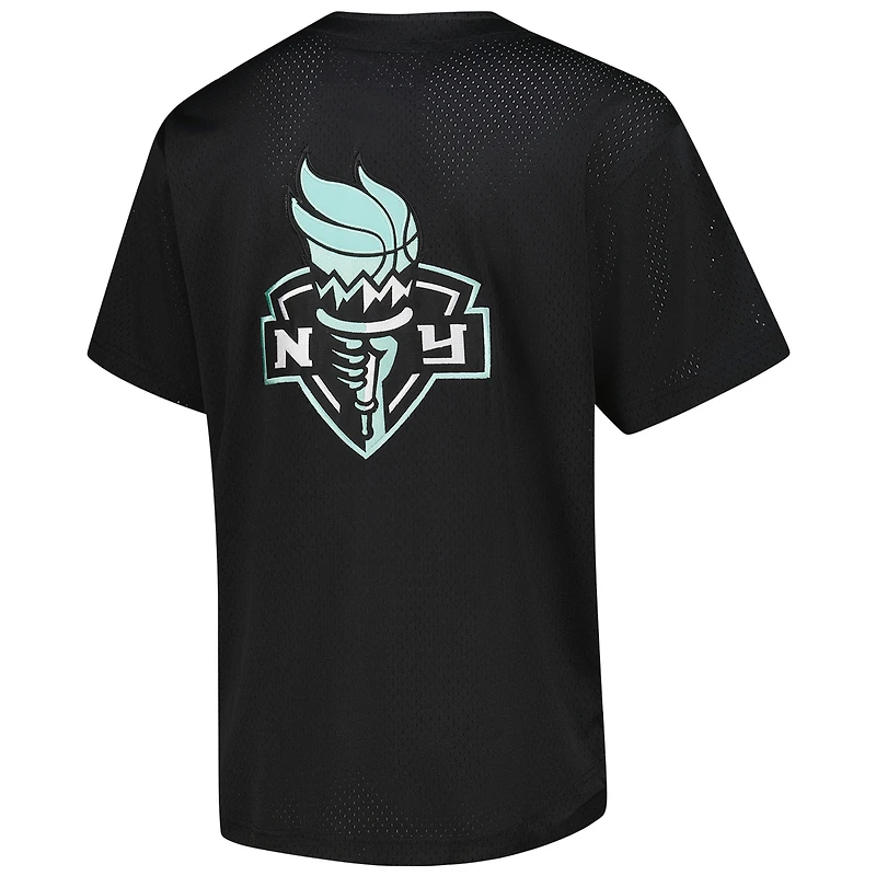 Unisex Playa Society  Black New York Liberty Full-Button Baseball Jersey