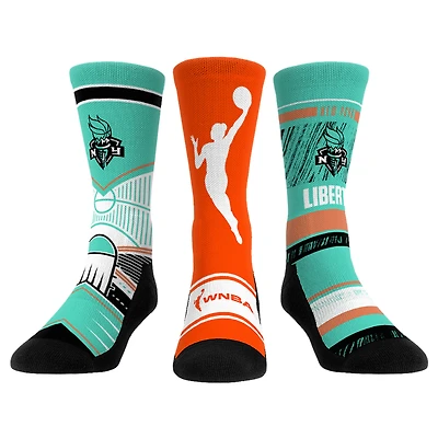 Unisex Rock Em Socks New York Liberty Three-Pack Crew Sock Set