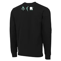 Sweat-shirt ras du cou unisexe noir à motif Liberty Pennant de New York round21