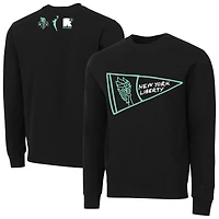 Sweat-shirt ras du cou unisexe noir à motif Liberty Pennant de New York round21