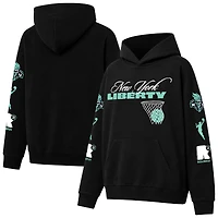 Unisex round21  Black New York Liberty Swish Hoodie