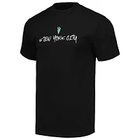Unisex round21 Breanna Stewart Black New York Liberty Player Illustration T-Shirt