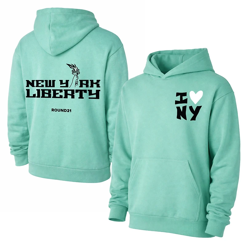 Unisex round21  Mint New York Liberty Libertylove Hoodie