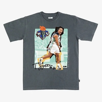 T-shirt unisexe SLAM Teresa Weatherspoon Charcoal New York Liberty Court Origins Heavyweight