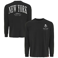 Unisex Sportiqe Anthracite New York Liberty Athletic Club Collection Sherwood Relaxed Fit Premium Long-Sleeve T-Shirt