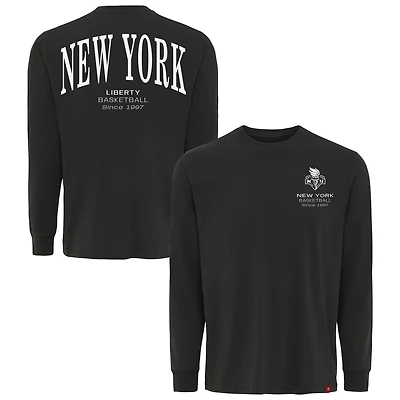 T-shirt unisexe à manches longues Sportiqe Anthracite New York Liberty Athletic Club Collection Sherwood, coupe décontractée, qualité supérieure