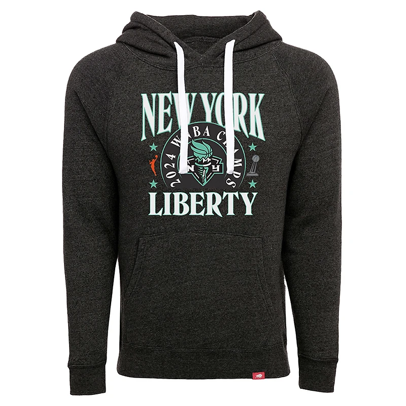 Sweat à capuche unisexe Sportiqe noir New York Liberty 2024 WNBA Finals Champions Olsen Tri-Blend