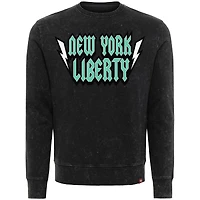 Sweat-shirt unisexe Sportiqe noir à motif Liberty New York Rock & Roll Collection Freddy Mineral Wash